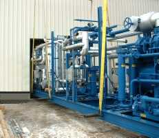 Pre-fabricated skidded units allow rapid installation of liquid carbon dioxide production system